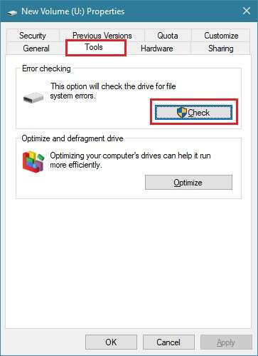 click on check under tools