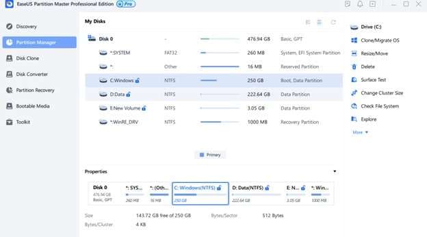 easeus partition master