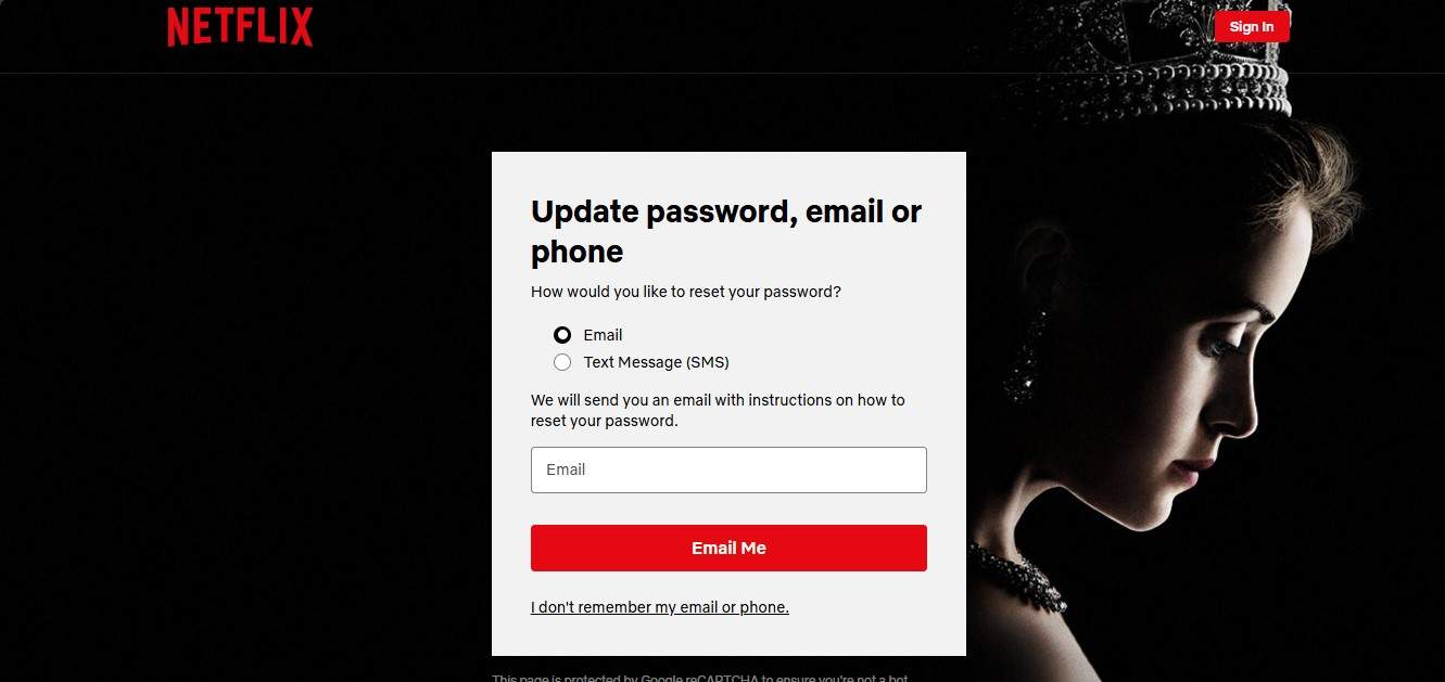 select I don't remember my email or phone