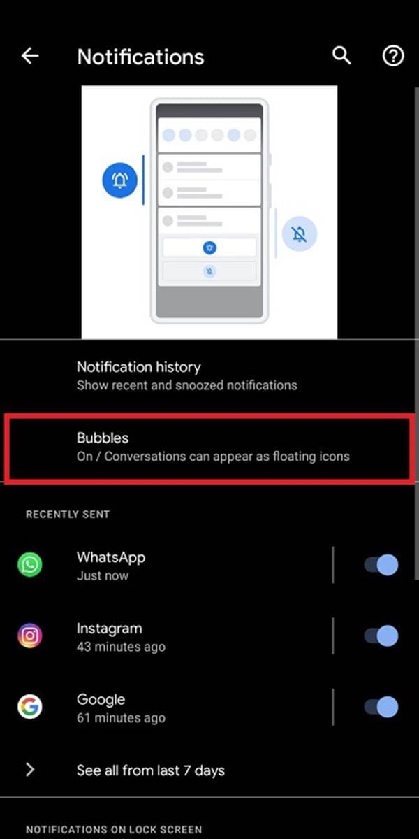 enable whatsapp bubbles