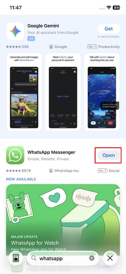 update whatsapp on iphone