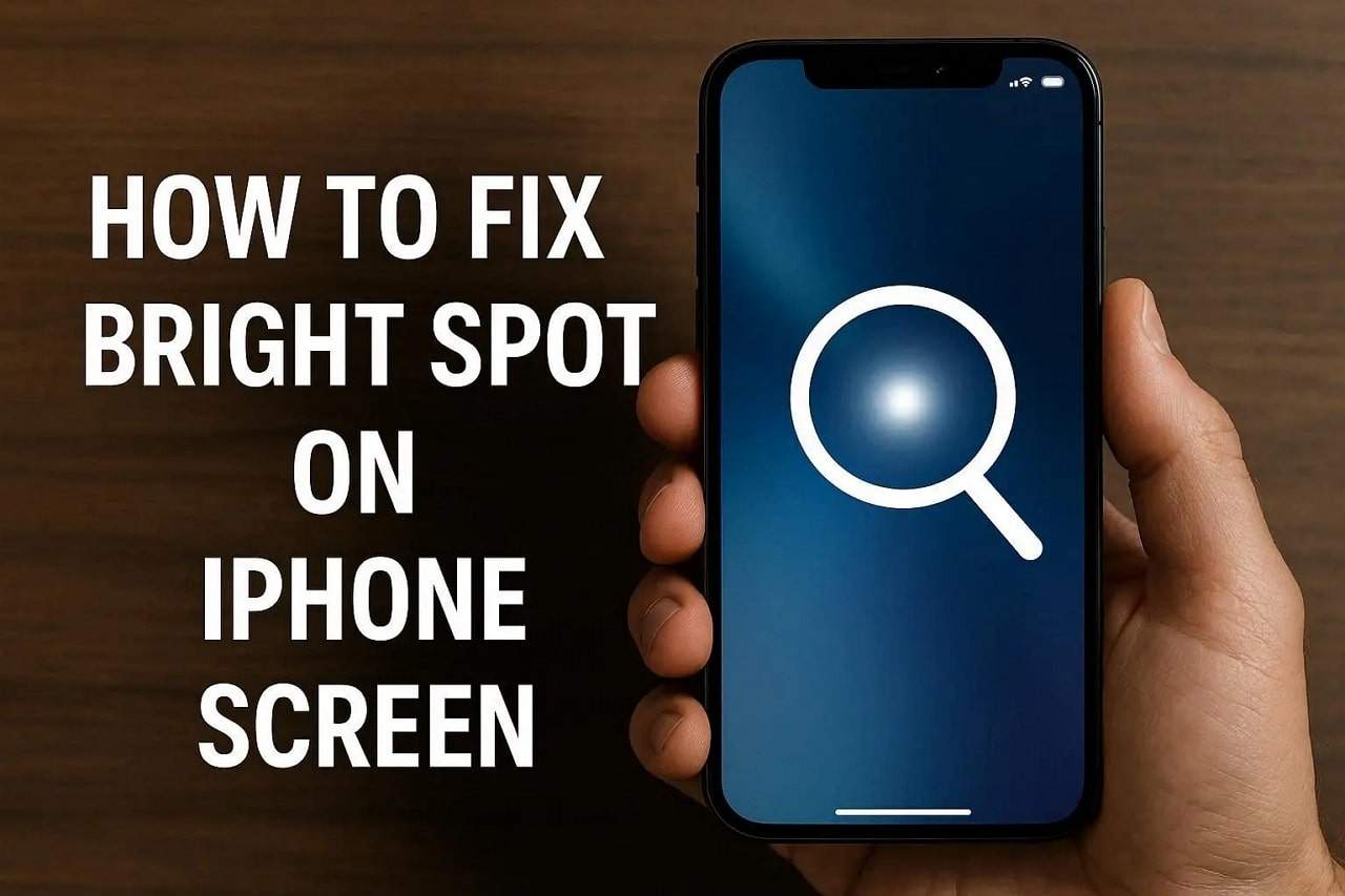 light spot on iphone screen