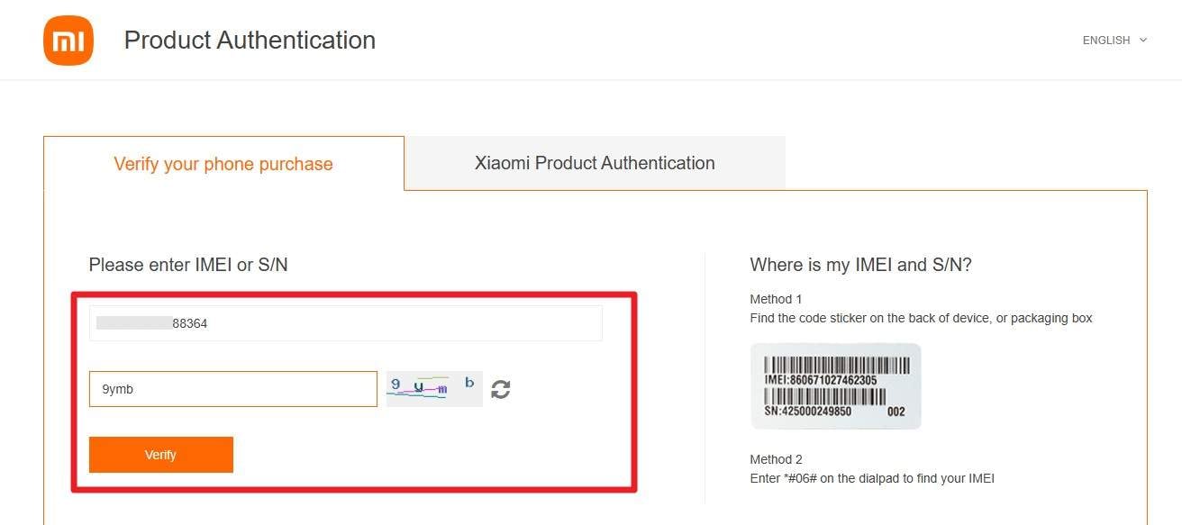 enter the details and verify