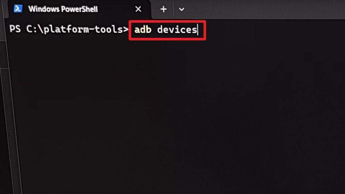 type command and press enter