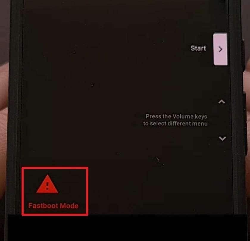 enter the fastboot mode