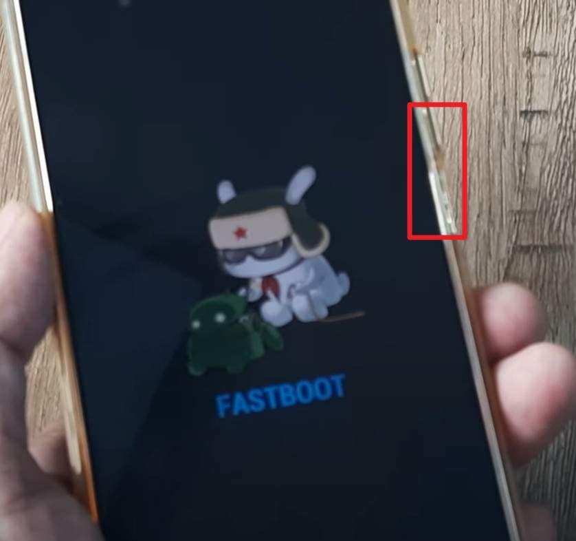 use power and volume buttons