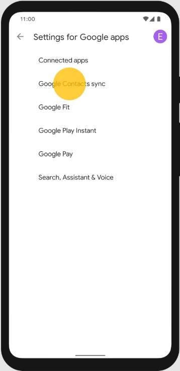 backing up contacts with google sync
