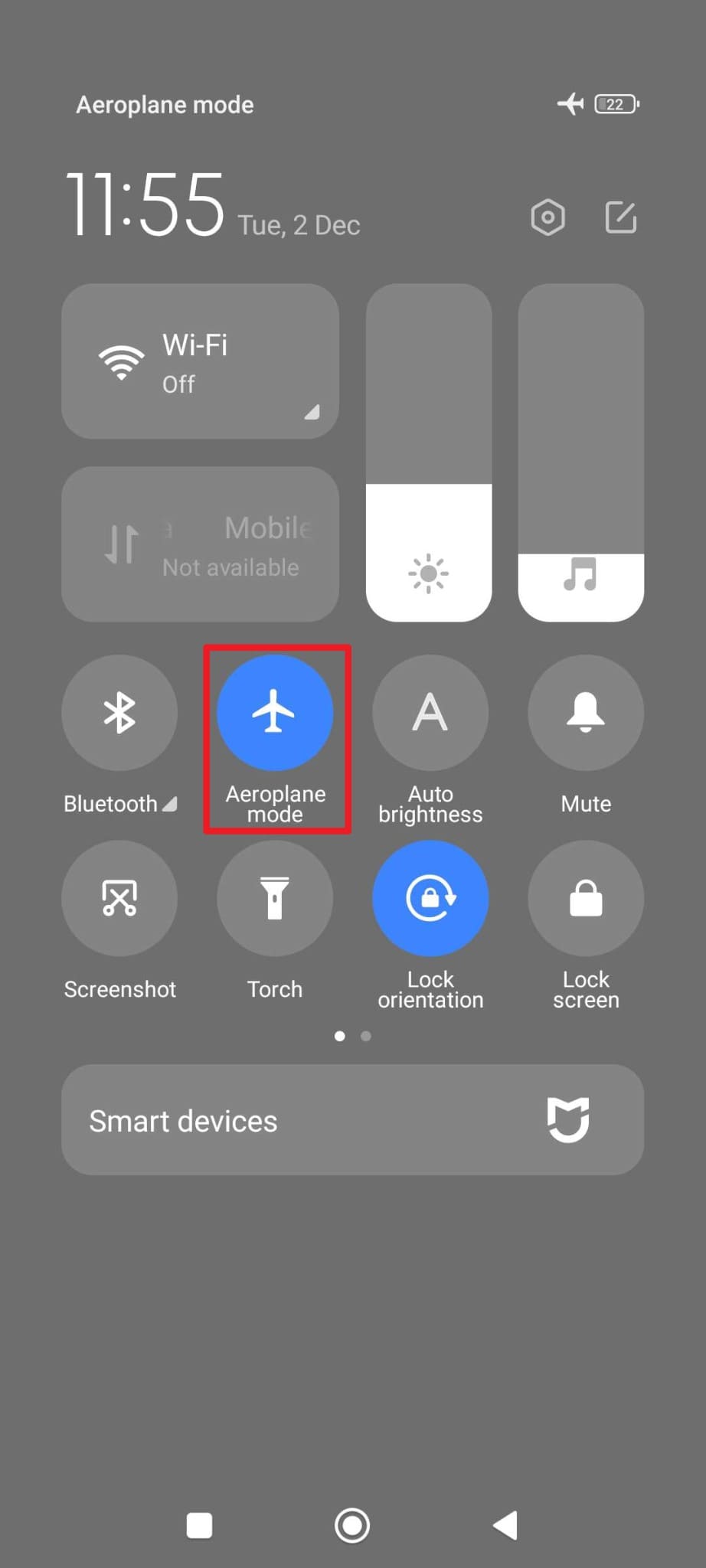 enable airplane mode android