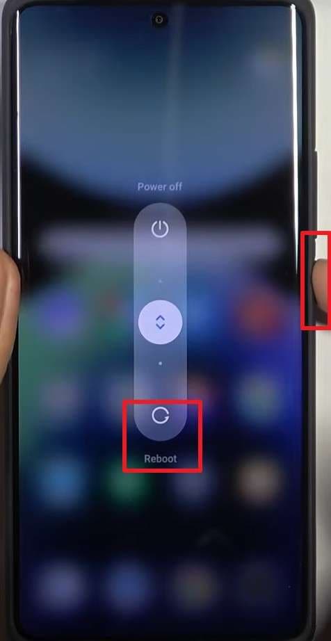 slide to reboot option