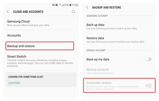 restore sms during factory reset