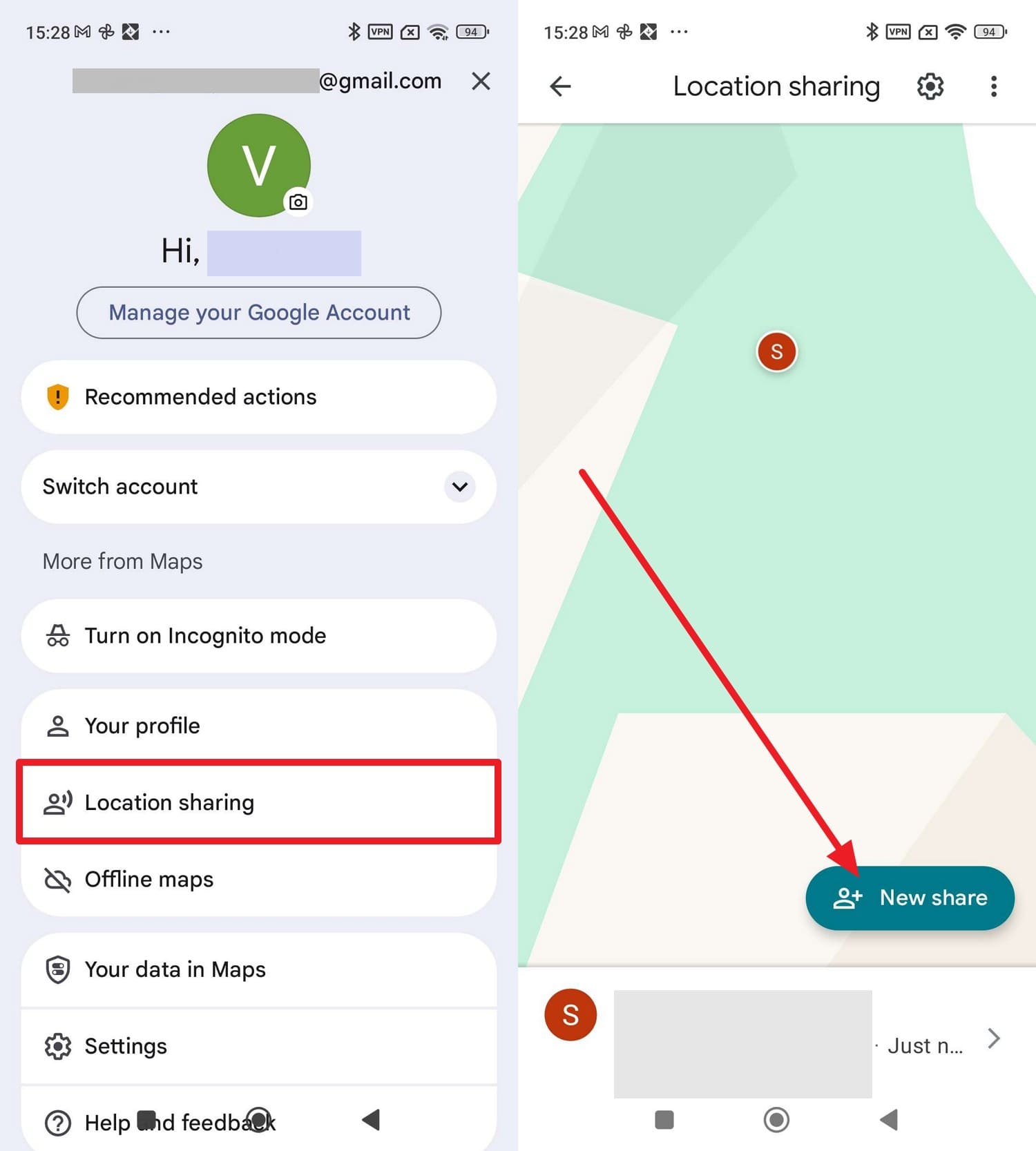 pick new share button