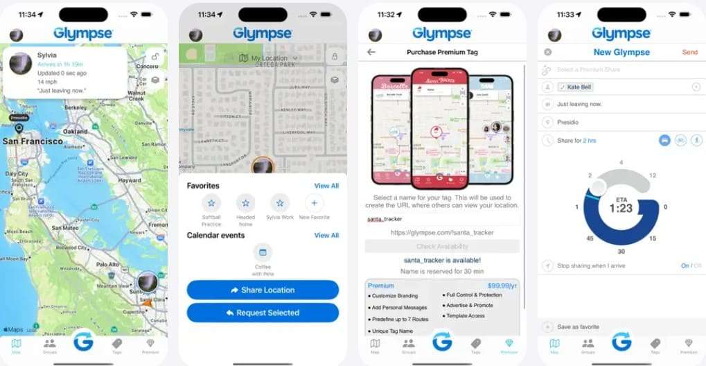 glympse gps tracking app