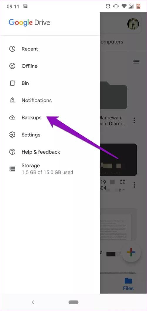 google drive backups