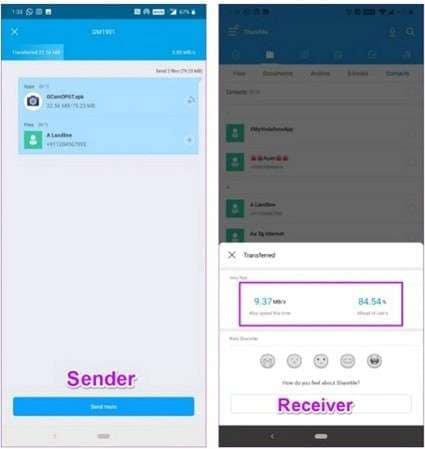 shareme transfer completed