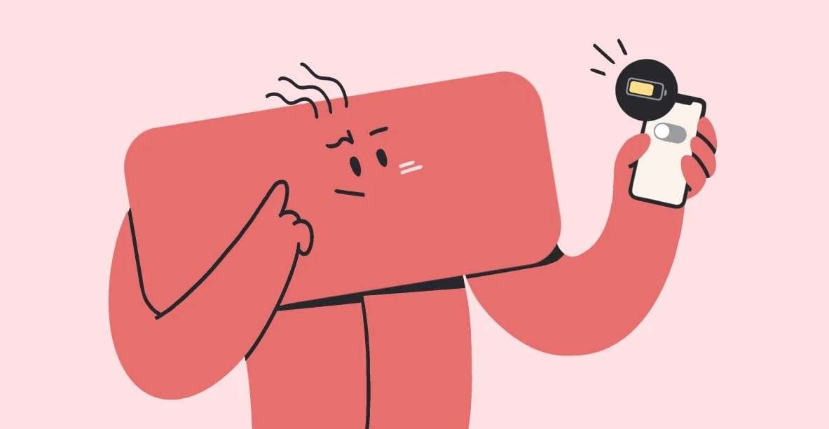 is iphone battery yellow bar safe