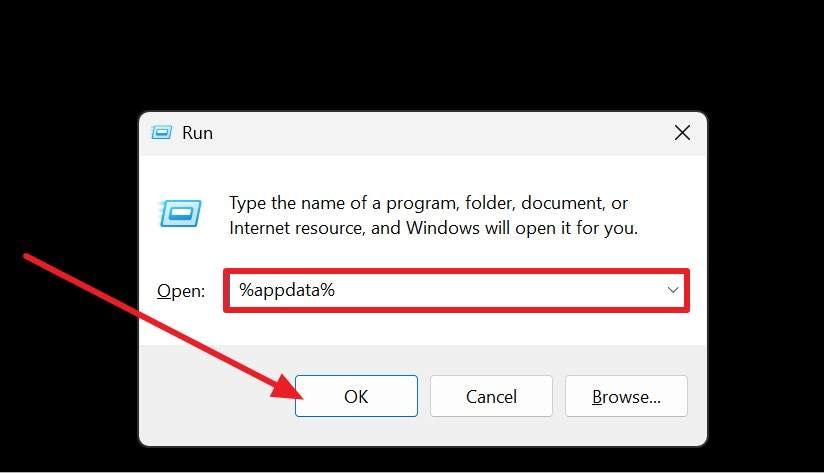 type command and choose ok