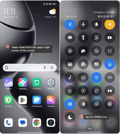 dnd option on or off