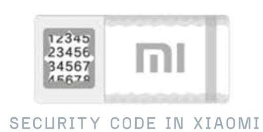 security code xiaomi