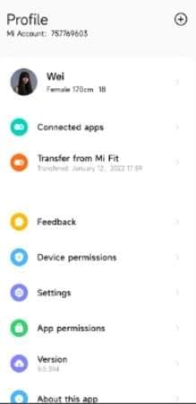 xiaomi account settings