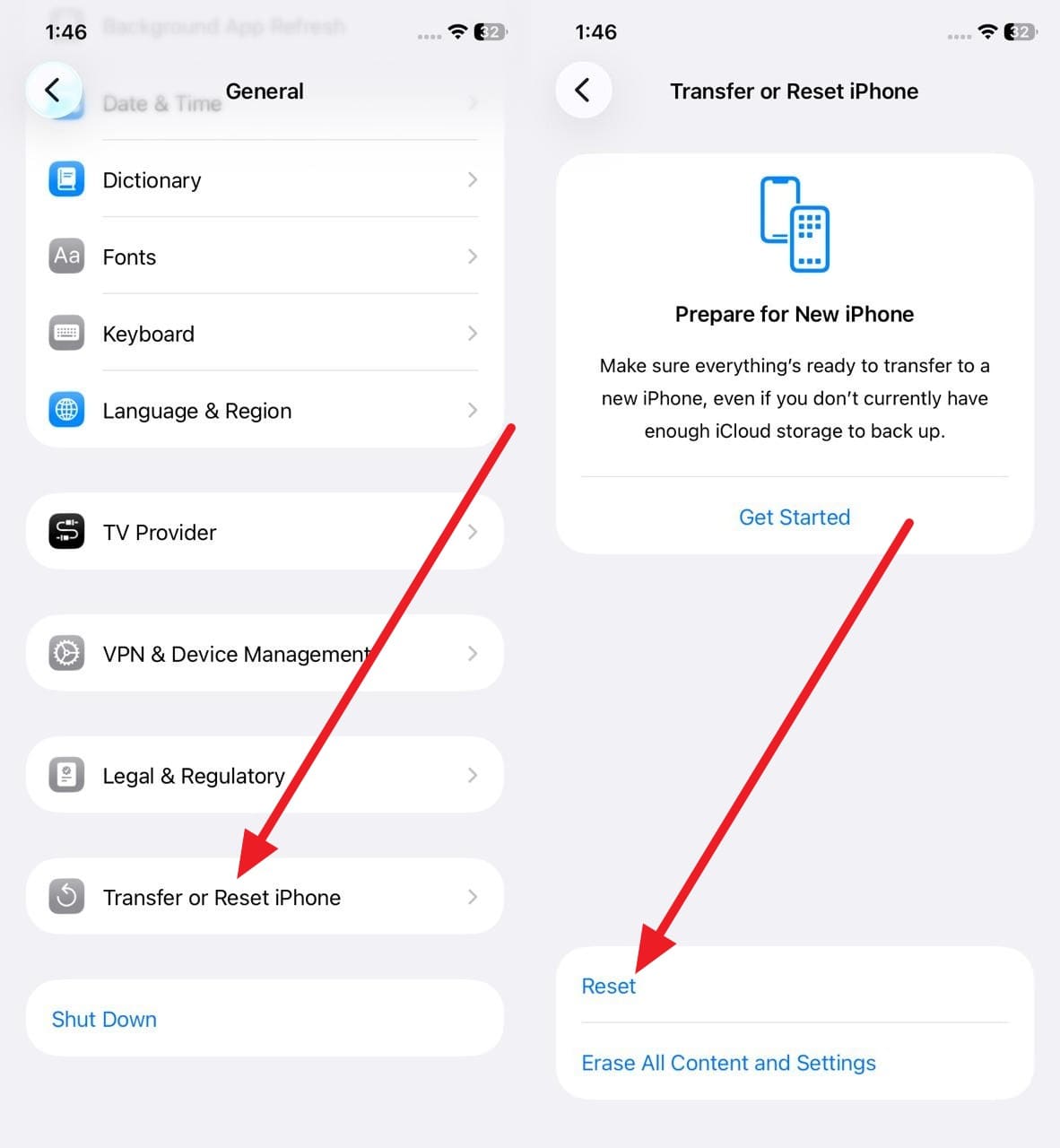pick the rest option on phone