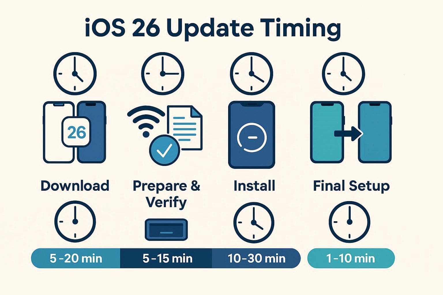 time new iphone update take