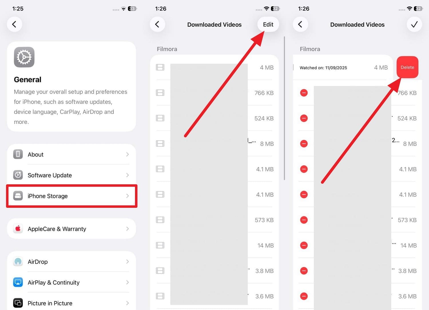 choose to edit and delete