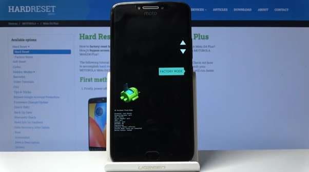 fastboot mode on motorola e4 plus