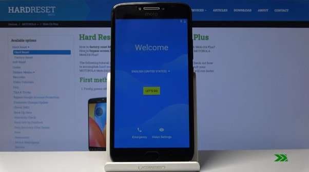 motorola e4 plus factory restoration complete