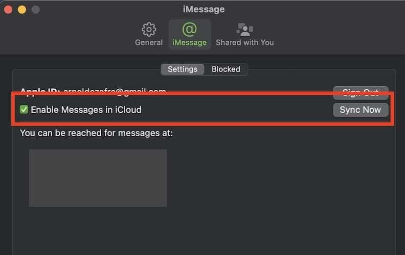 tap the sync now option