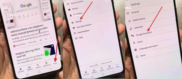 turn on the google assistant