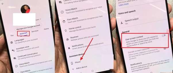switch on use screen context