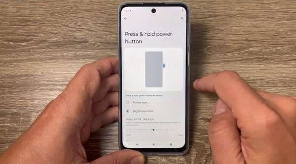 change the behavior of the power button from settings