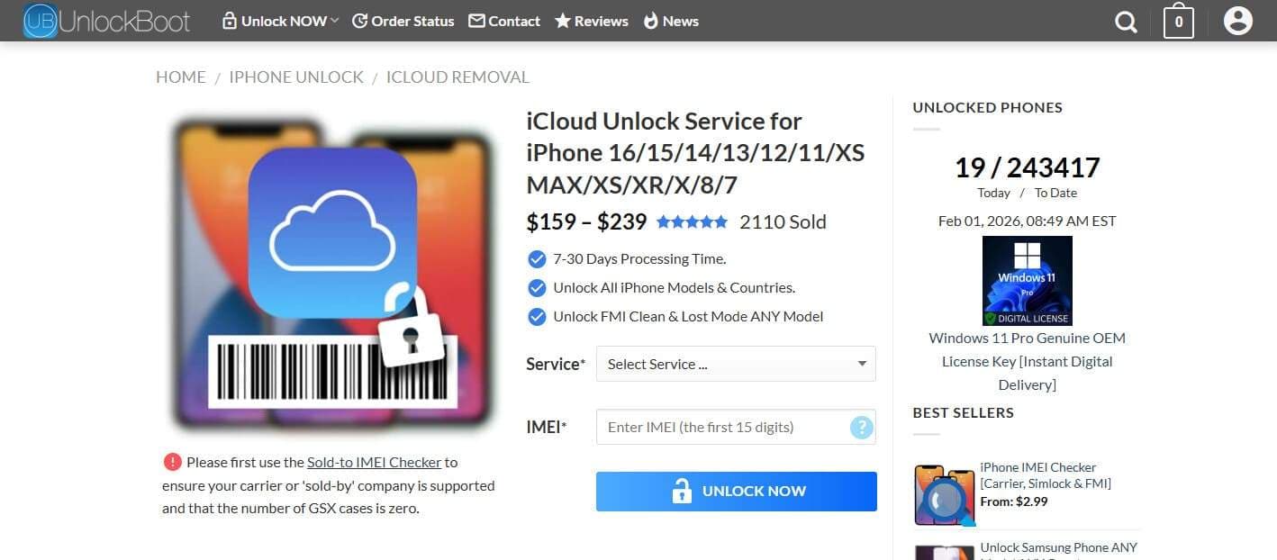 unlockboot icloud unlock service