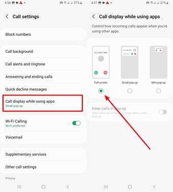 pick full screen option