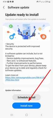 install new system update