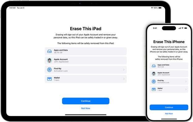 removing the device from apple account