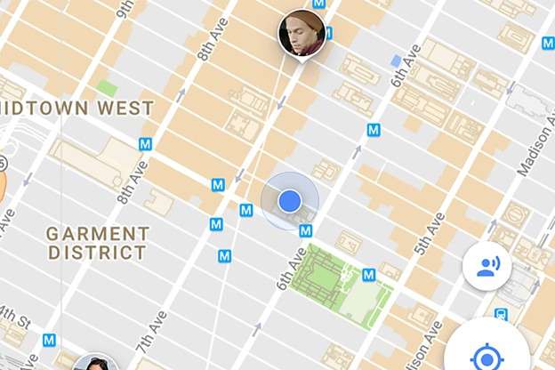 location sharing feature inside google maps