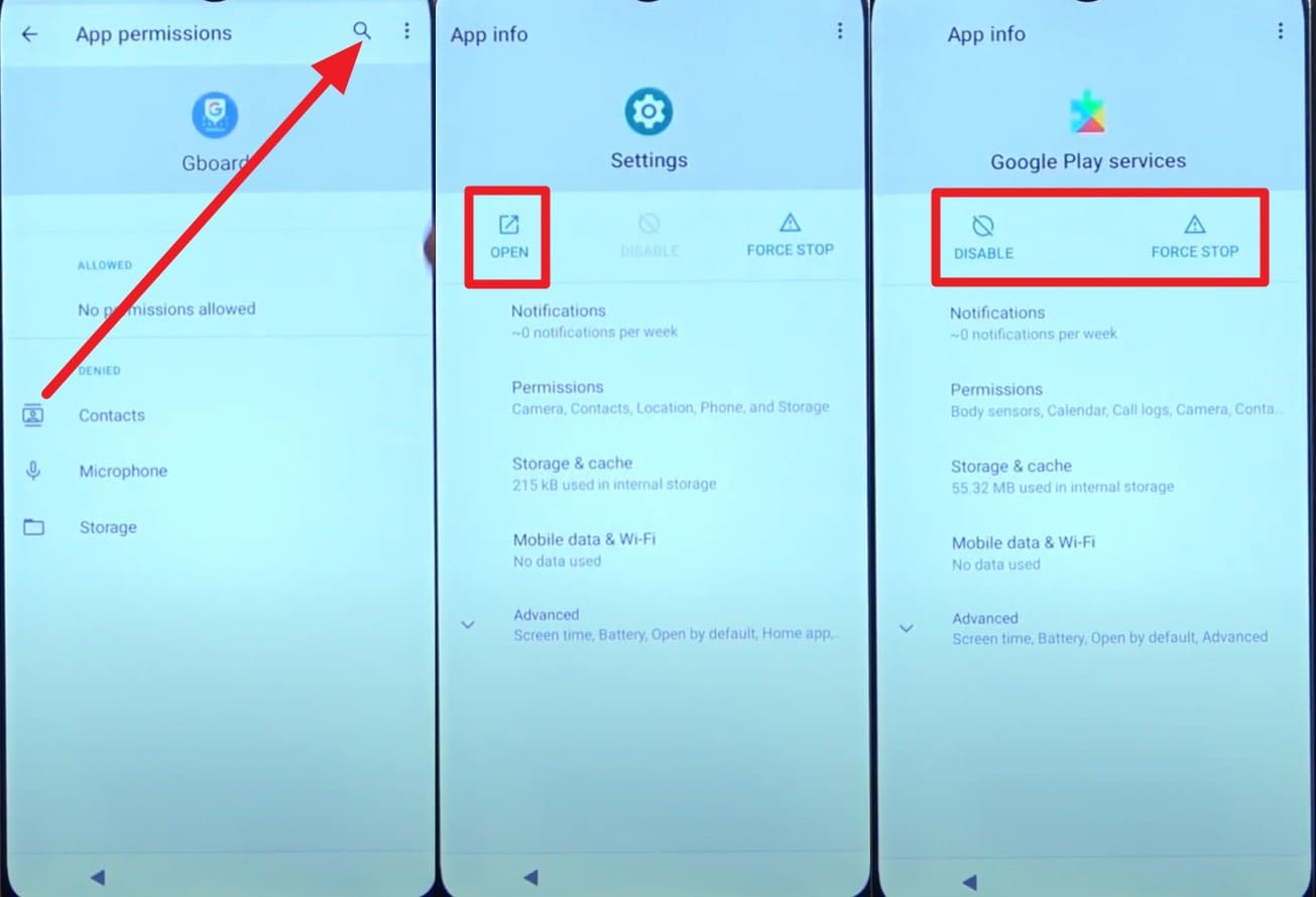 choose to open the settings