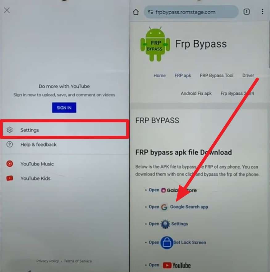 choose google search app
