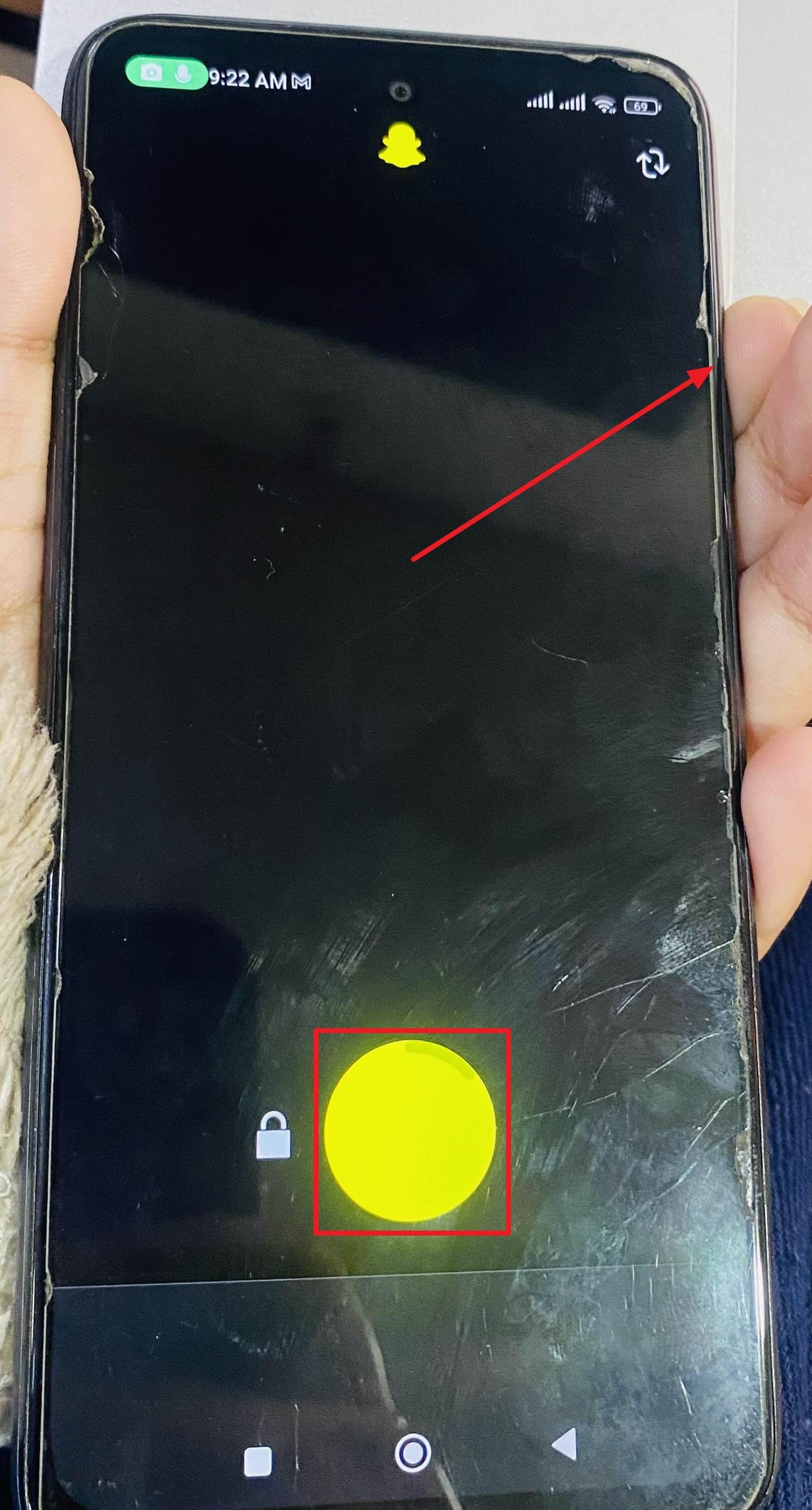 keep pressure on volume up