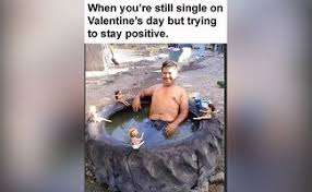 funny single posting for valentine's day