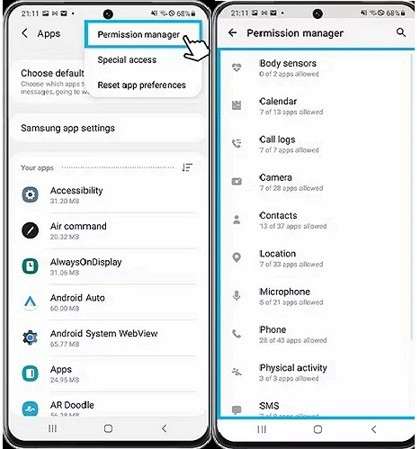 change app permission