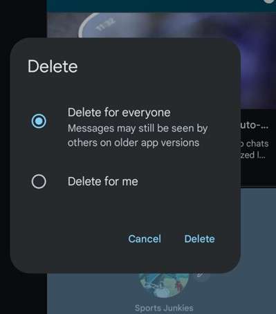 google message delete for everyone