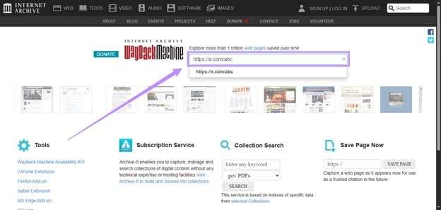 enter your profile url