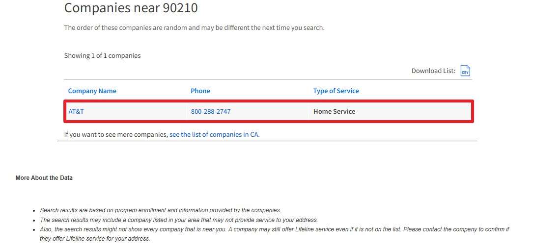 choose the provider from list