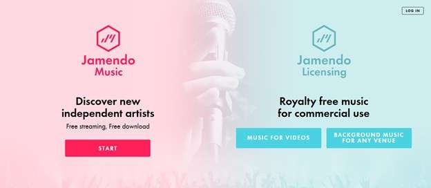 jamendo website interface