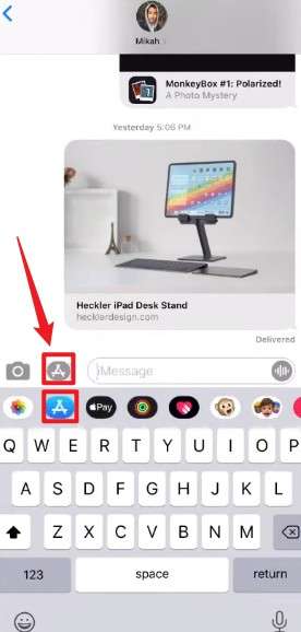 open app store from imessage