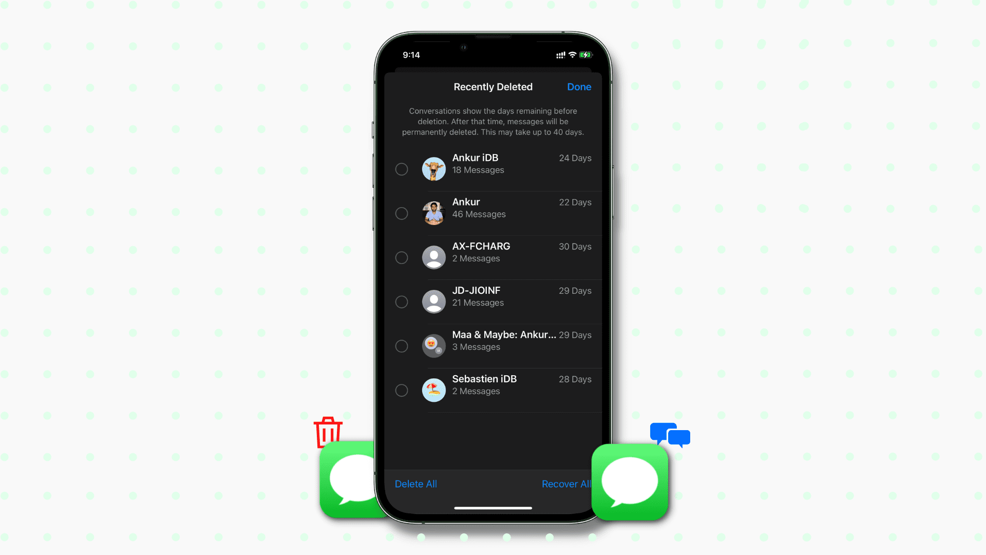 how to look up deleted messages on iphone
