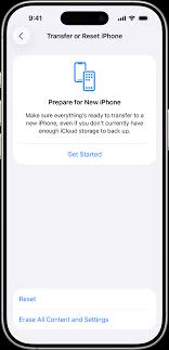 erase all content and settings