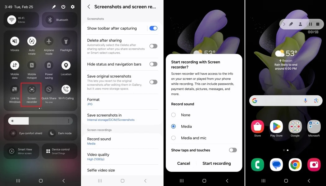 record instagram live on android